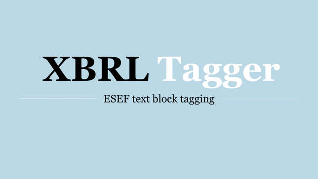 ESEF Reporting Software | XBRL Tagger